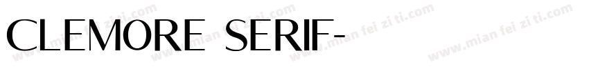 Clemore Serif字体转换